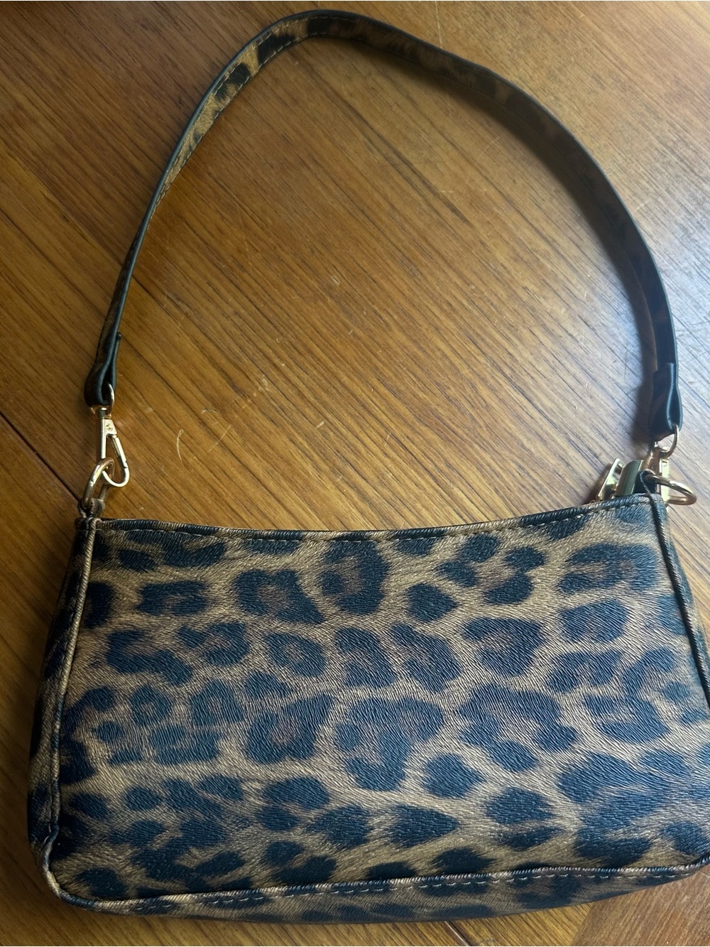Princess Polly Leopard Print Shoulder Bag in Brown and Black